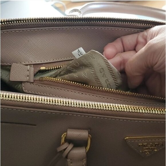 Prada Pink Beige Saffiano Leather Bag - Picture 13 of 16